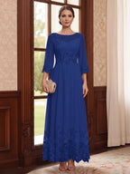 Isolde royal blue alternate front view 2 mother of the bride dress