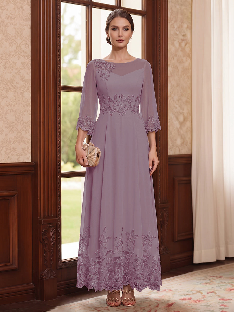 Isolde wisteria front view mother of the bride dress