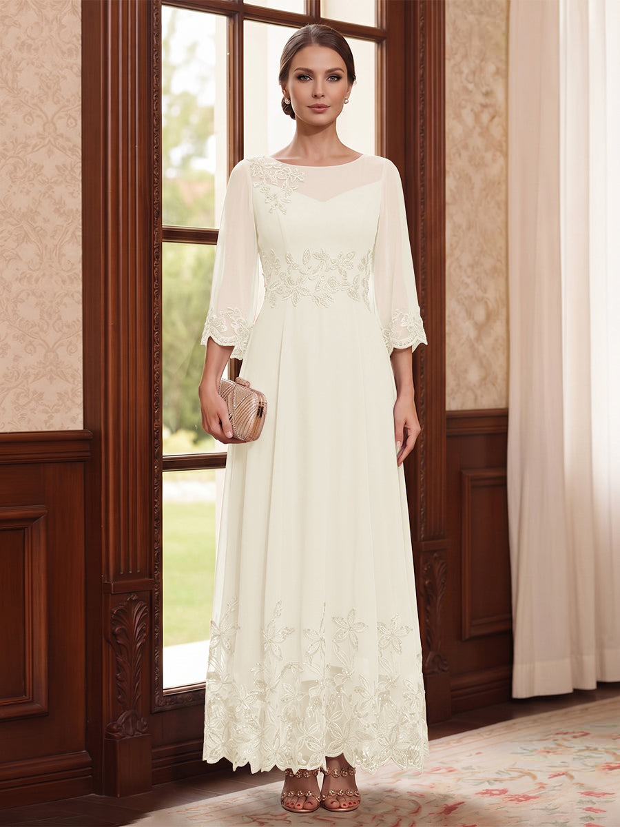 Isolde ivory front view mother of the bride dress