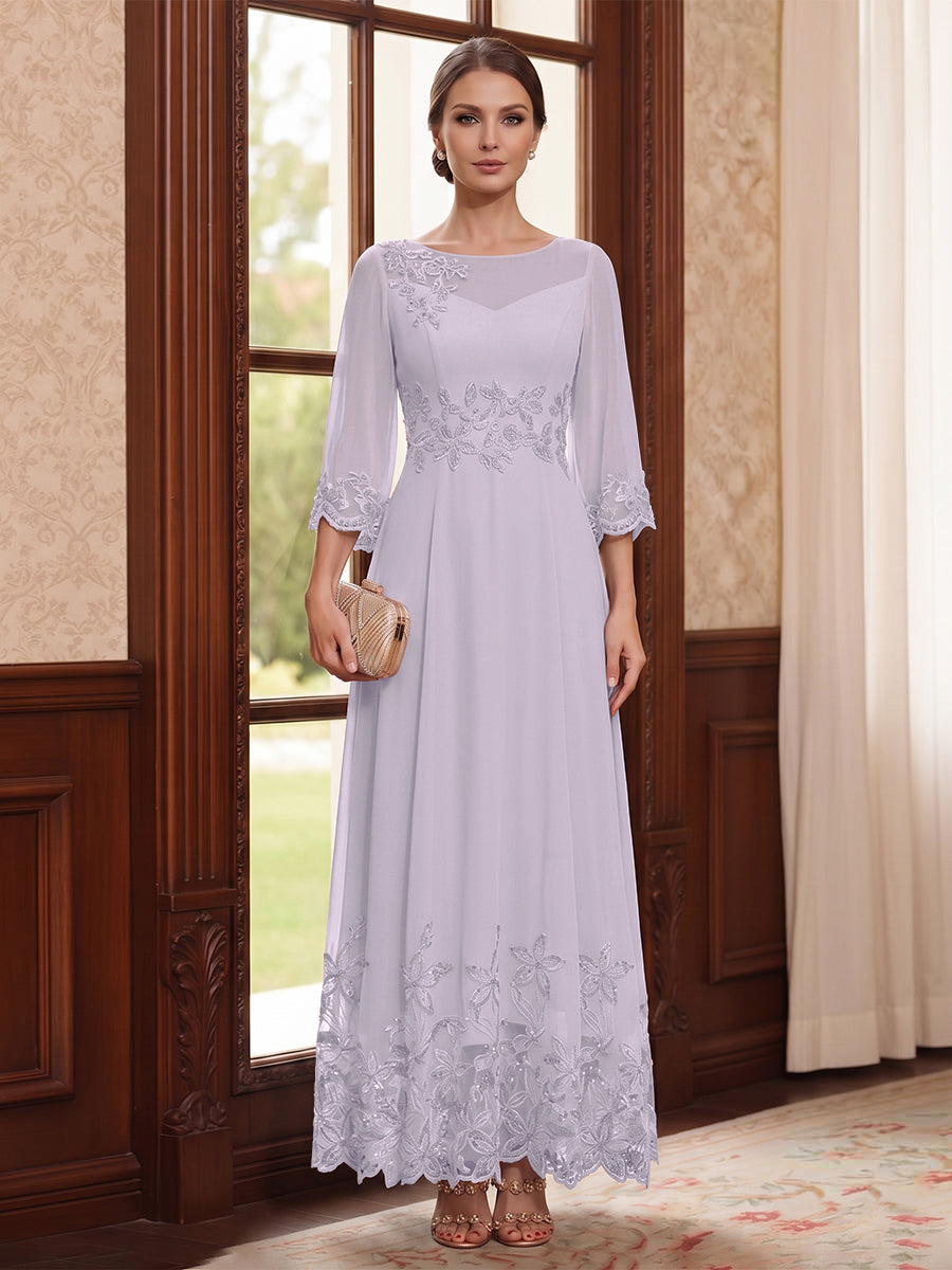 Adelise Fawn Lilac front view mother of the bride dress