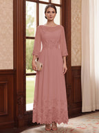 Isolde mauve front view mother of the bride dress