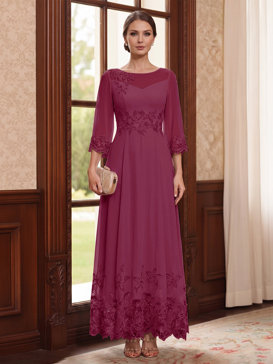 Isolde orchid front view mother of the bride dress