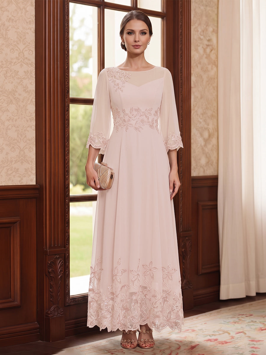 Isolde pearl pink alternate front view 2 mother of the bride dress