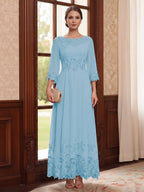 Isolde sky blue alternate front view 3 mother of the bride dress