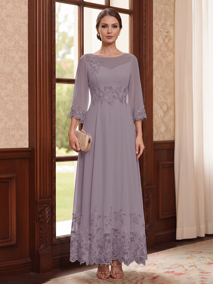 Adelise Fawn Wisteria back view mother of the bride dress