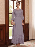 Adelise Fawn Wisteria back view mother of the bride dress