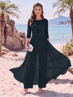 Evangeline Pearl Navy Blue bodice detail mother of the bride dress