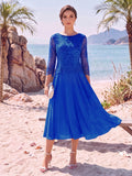 Evelina cornflower blue alternate view mother of the bride dress