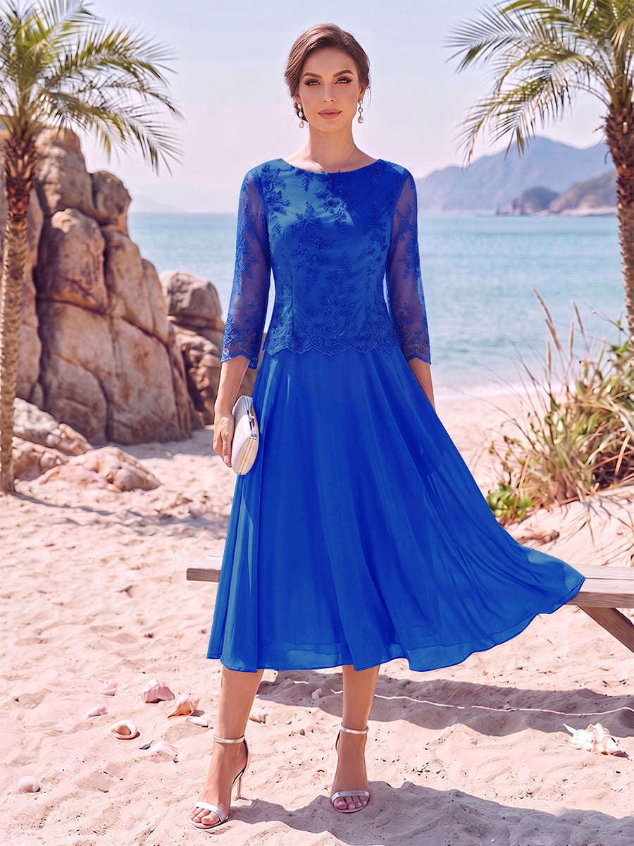 Evelina cornflower blue alternate view mother of the bride dress