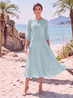 Evelina lavender front view mother of the bride dress