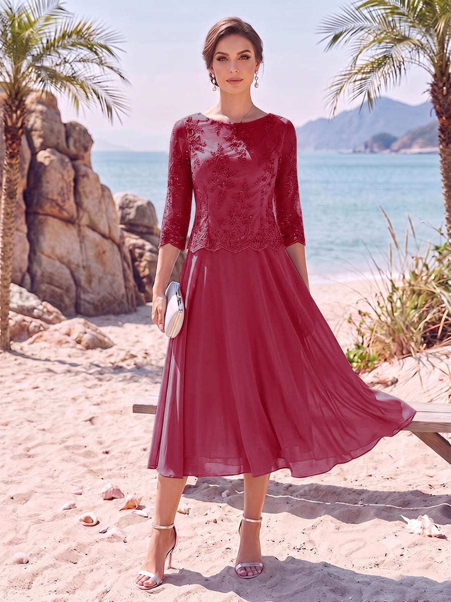 Evelina burgundy alternate front view 2 mother of the bride dress