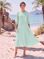 Noeline Iris Sky Blue back view mother of the bride dress