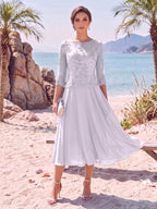 Evelina lilac front view mother of the bride dress