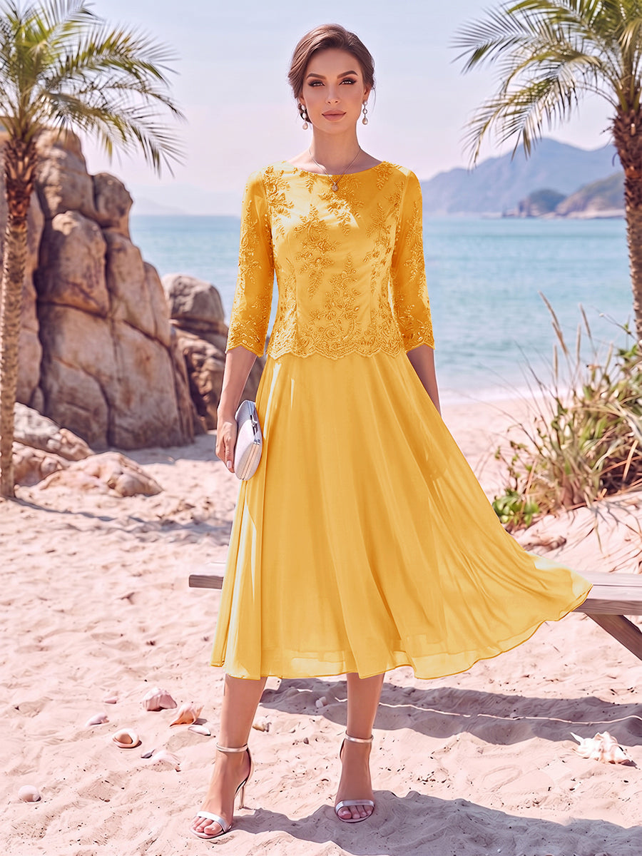 Evelina gold alternate front view 2 mother of the bride dress