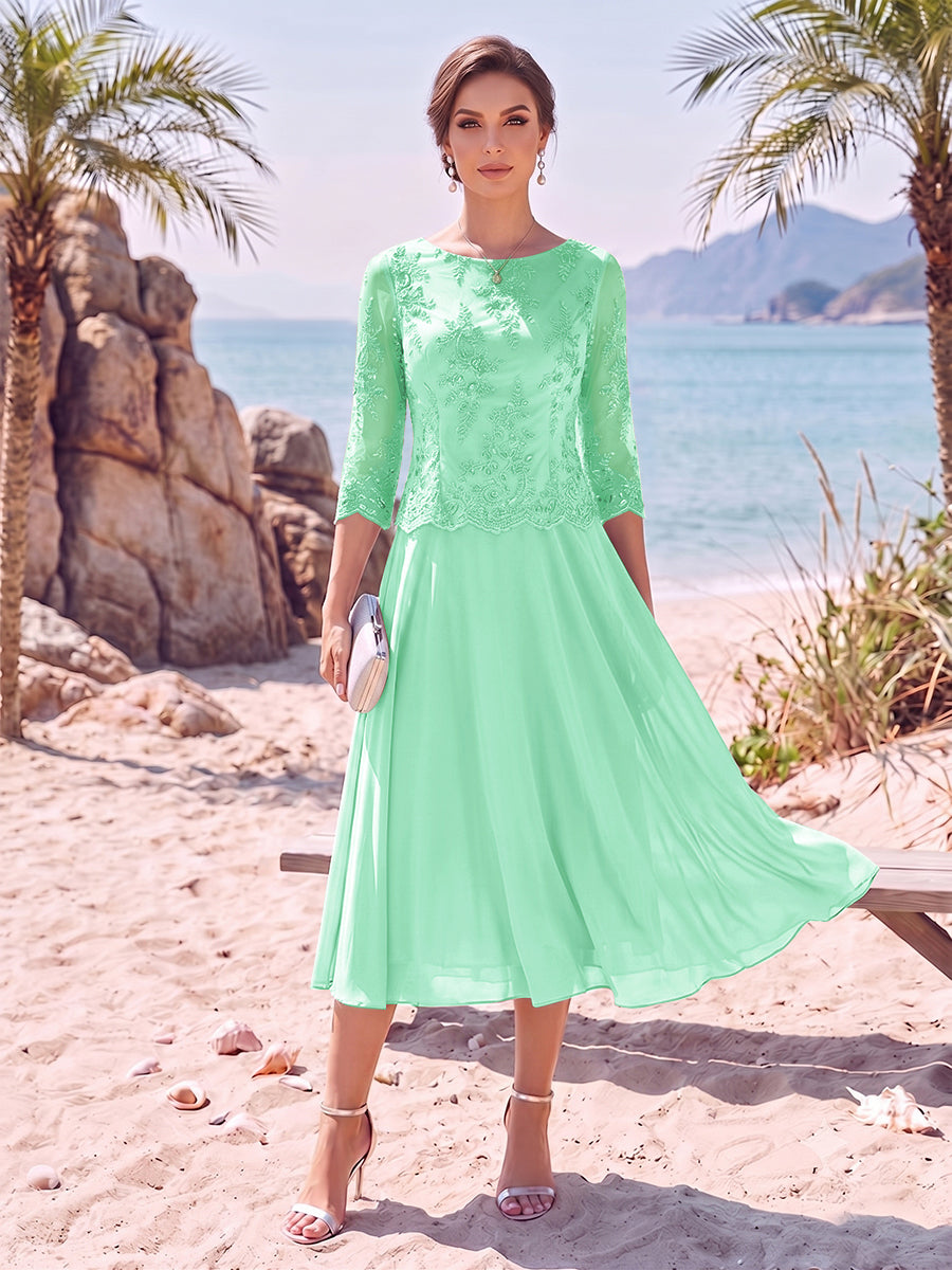 Evelina pool blue alternate front view 3 mother of the bride dress