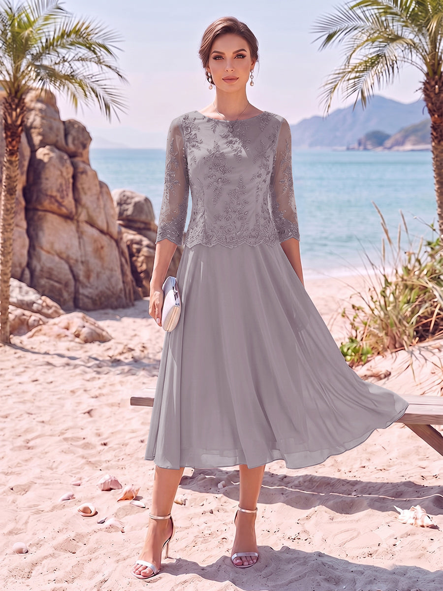 Noeline Iris Wisteria back view mother of the bride dress