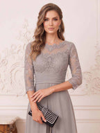 Amelie beige side view mother of the bride outfit