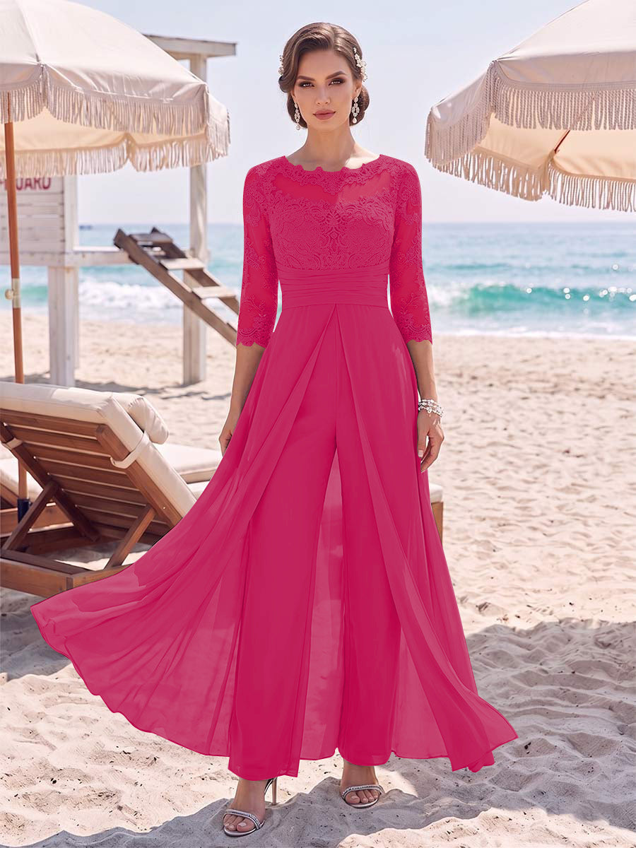 Amelie fuchsia front view mother of the bride outfit