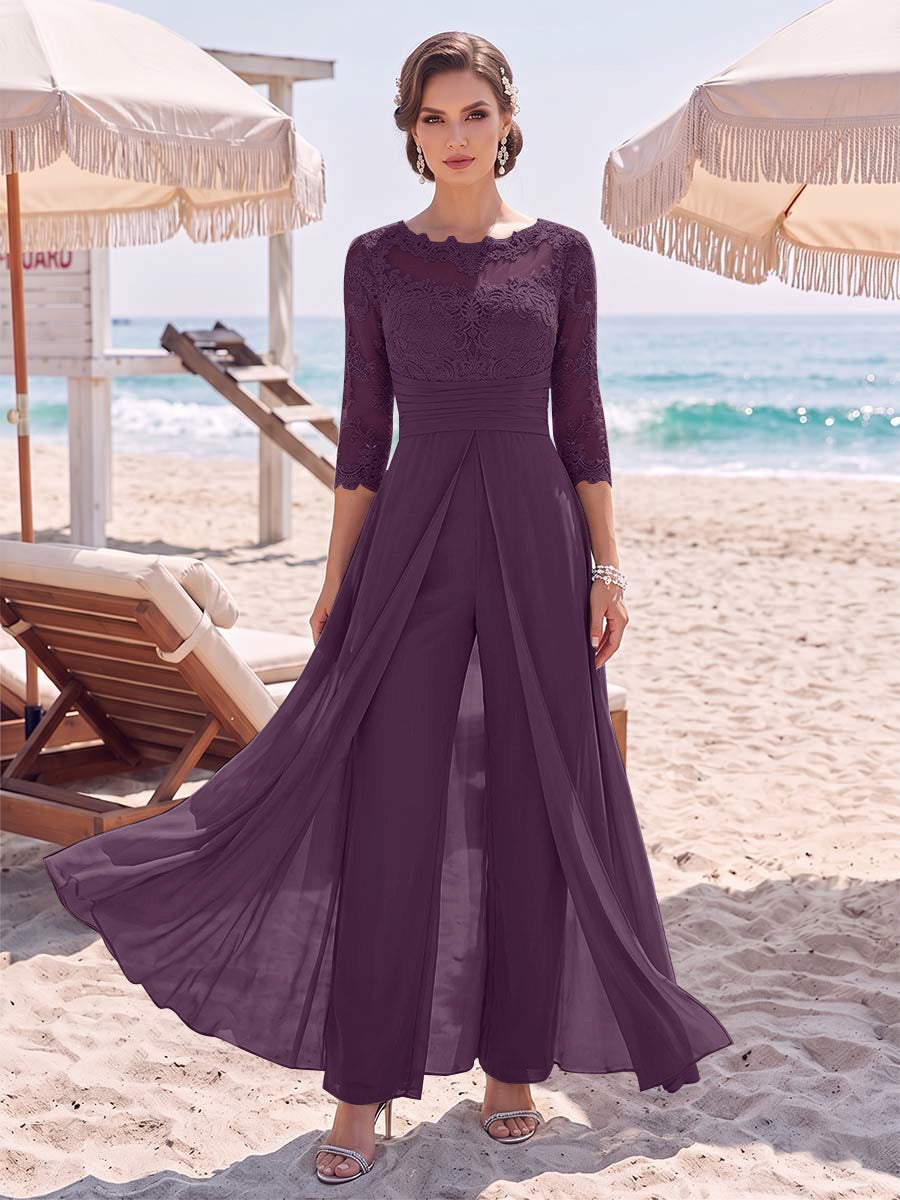 Amelie grape front view mother of the bride outfit