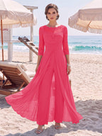 Amelie hot pink alternate front view 2 mother of the bride outfit