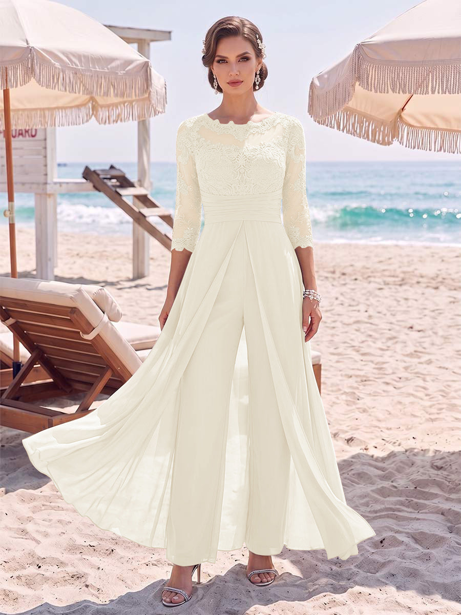 Amelie ivory front view mother of the bride outfit
