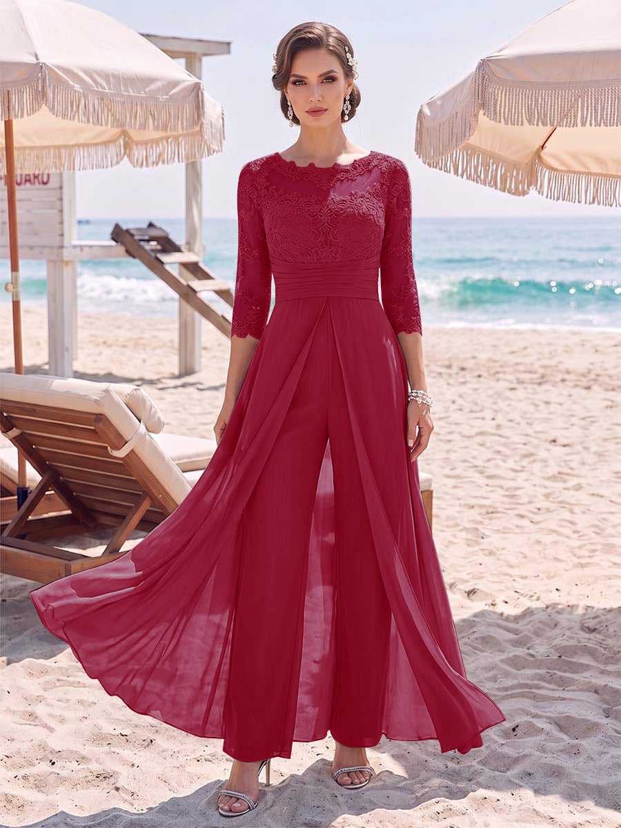 Amelie burgundy alternate front view 3 mother of the bride outfit