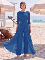 Amelie royal blue alternate front view 2 mother of the bride outfit