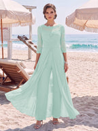 Amelie sky blue alternate front view 2 mother of the bride outfit