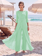 Amelie mint green front view mother of the bride outfit