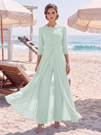 Amelie pool blue alternate front view 2 mother of the bride outfit