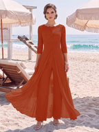 Amelie rust front view mother of the bride outfit