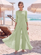 Amelie sage green alternate front view 2 mother of the bride outfit