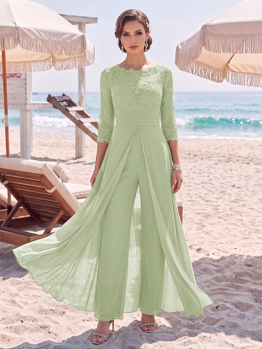 Amelie sage green alternate front view 2 mother of the bride outfit