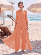 Amelie coral alternate front view 2 mother of the bride outfit