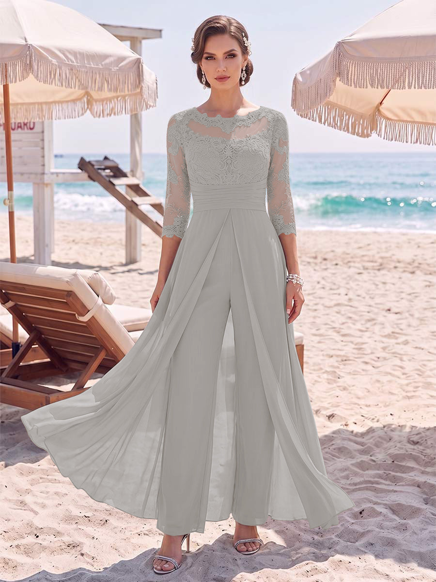Amelie silver front view mother of the bride outfit