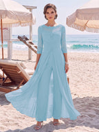 Amelie sky blue alternate front view 3 mother of the bride outfit