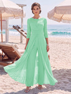Amelie pool blue alternate front view 3 mother of the bride outfit