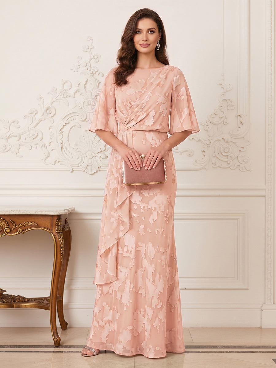 Sabine pearl pink alternate front view 2 mother of the bride dress