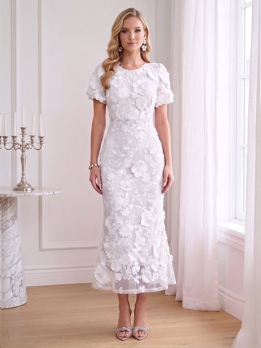Graciela Lake White front view wedding guest dress