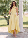 Callista Yellow front view wedding guest dress