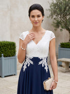 Romilly Grace Navy Blue side view mother of the bride dress