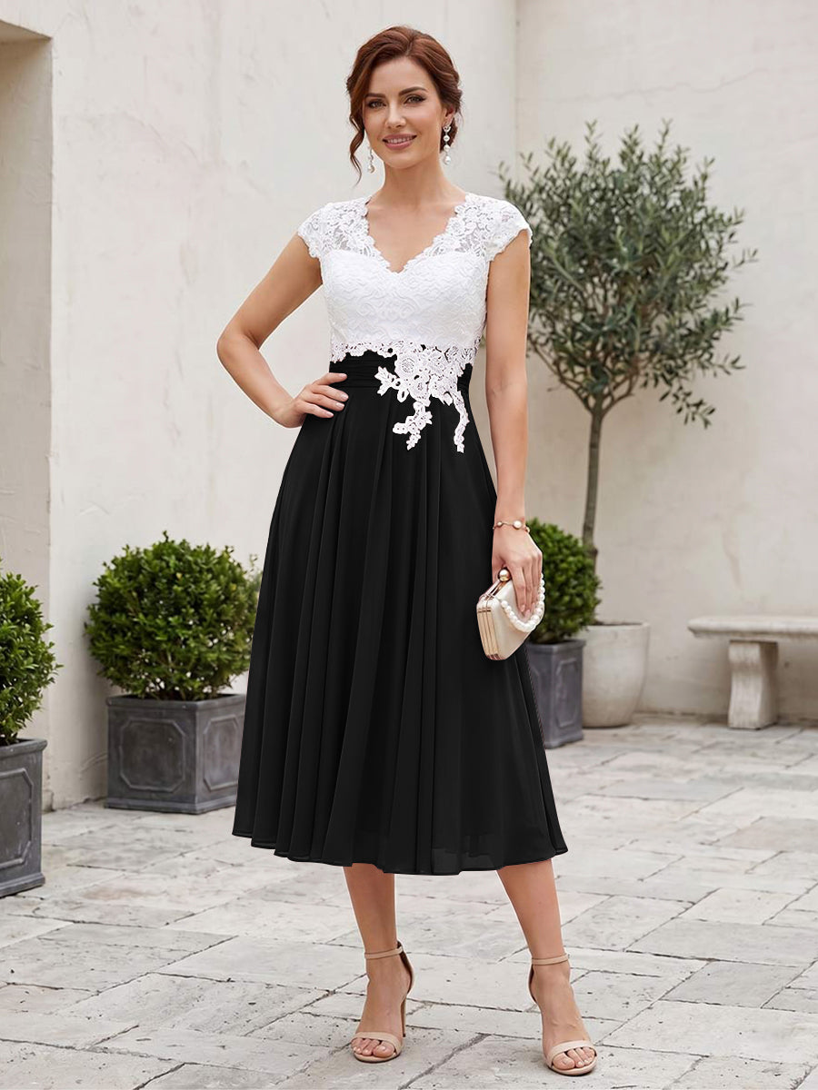 Romilly Grace Black front view mother of the bride dress