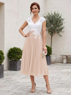 Romilly Grace Blush front view mother of the bride dress