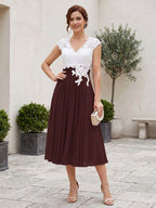 Romilly Grace Brown front view mother of the bride dress