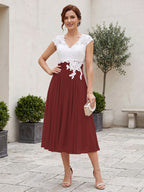 Romilly Grace Burgundy bodice detail mother of the bride dress