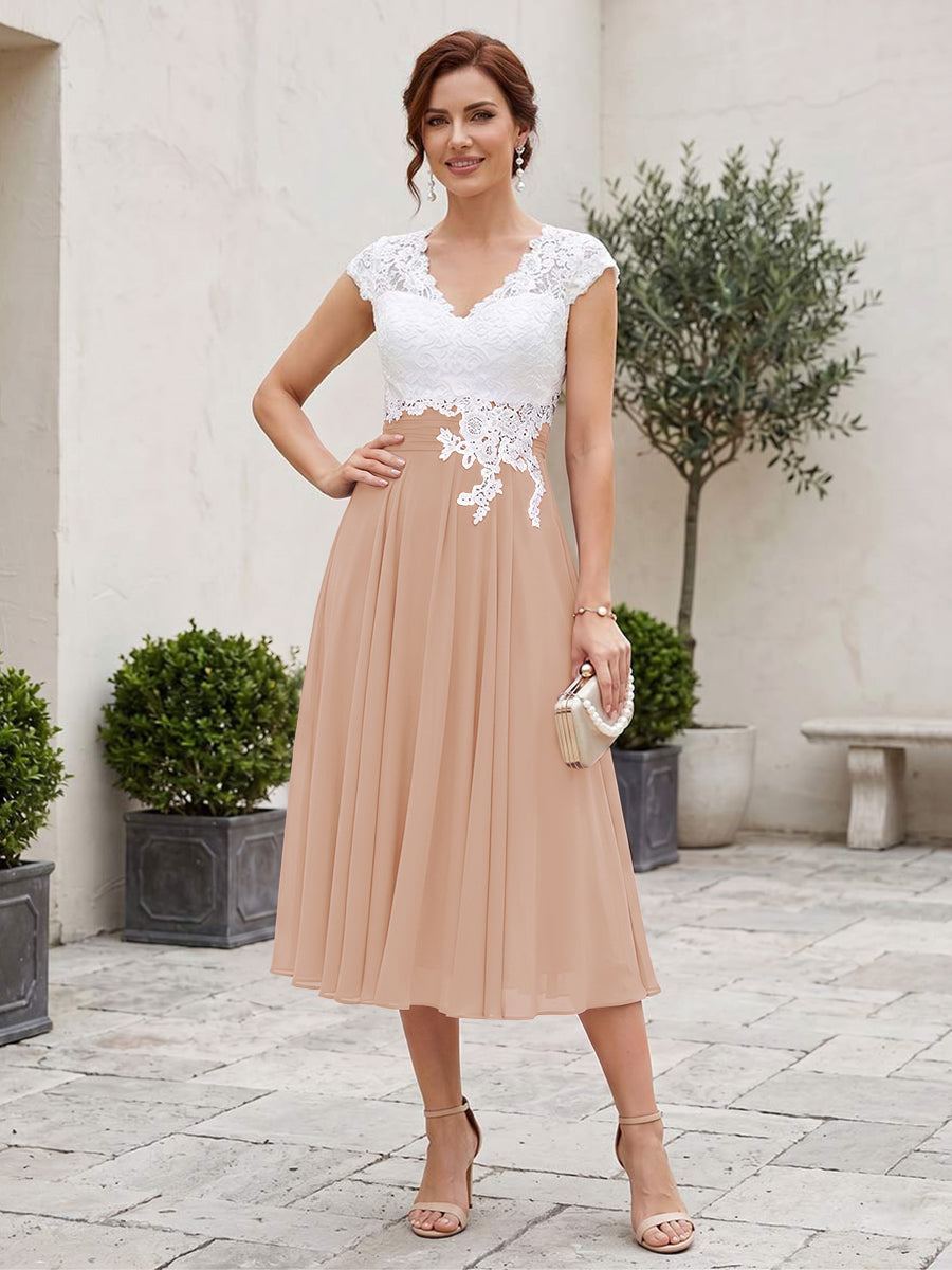 Romilly Grace Dusty Rose side view mother of the bride dress