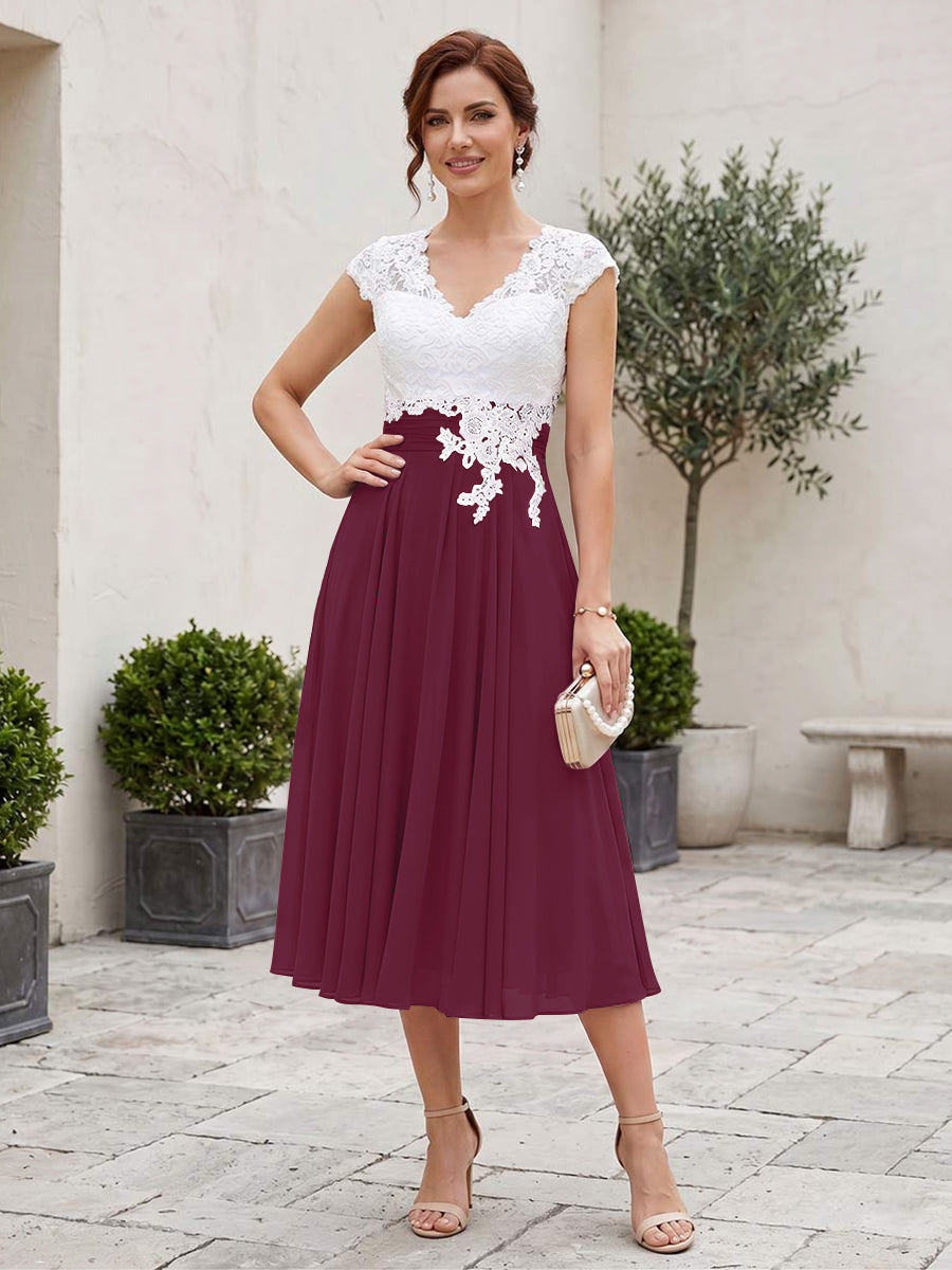Romilly Grace Burgundy side view mother of the bride dress
