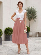 Romilly Grace Mauve front view mother of the bride dress