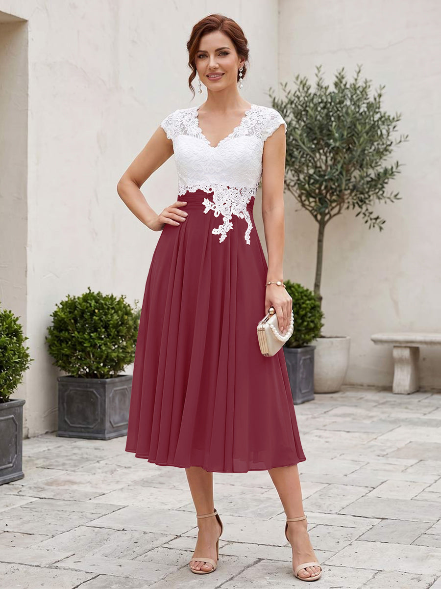 Romilly Grace Plum front view mother of the bride dress