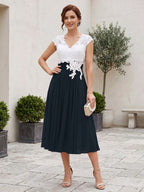 Romilly Grace Navy Blue bodice detail mother of the bride dress